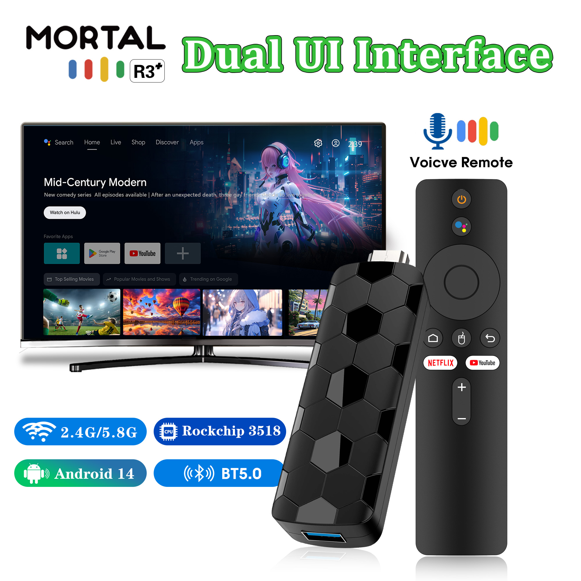 4K Media Player - 2026 New R3+ Smart TV Stick
