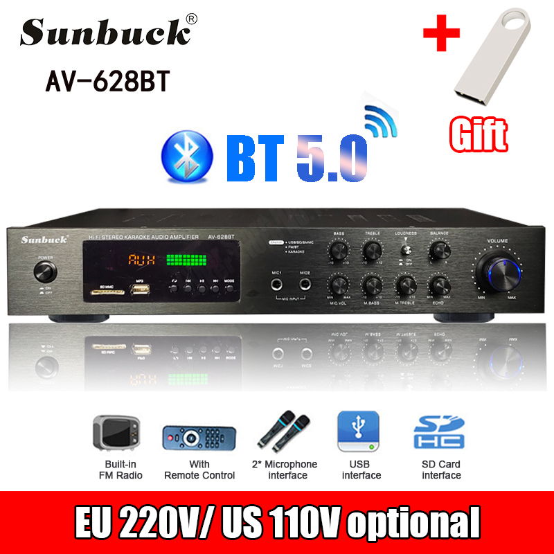 Home Cinema Yamaha - 110/220V 2000W Bluetooth Power Amplifier Audio