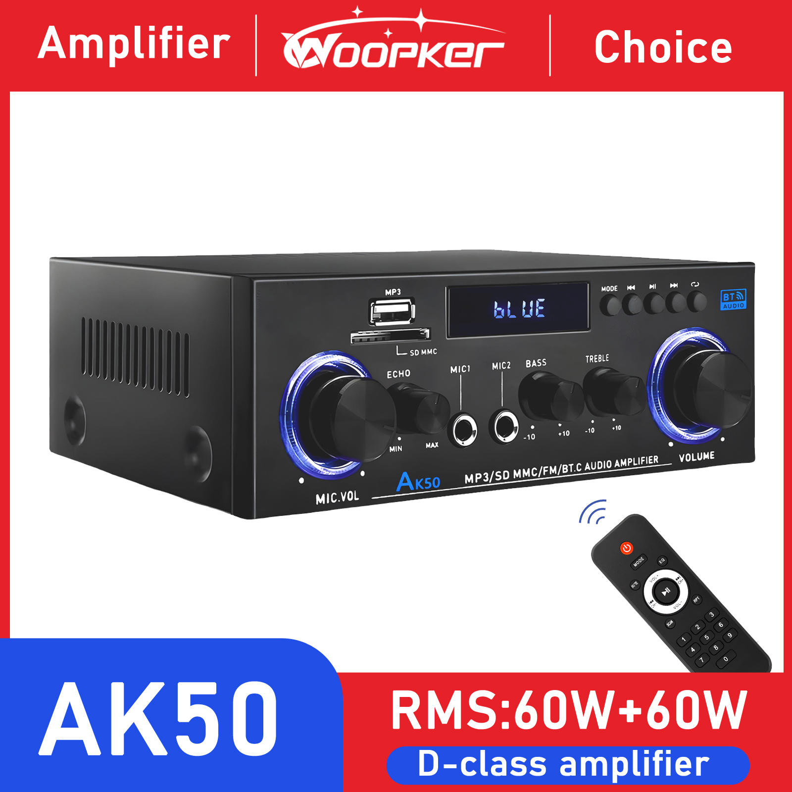 Home Cinema Yamaha - Woopker AK50 HIFI Audio Amplifier MAX