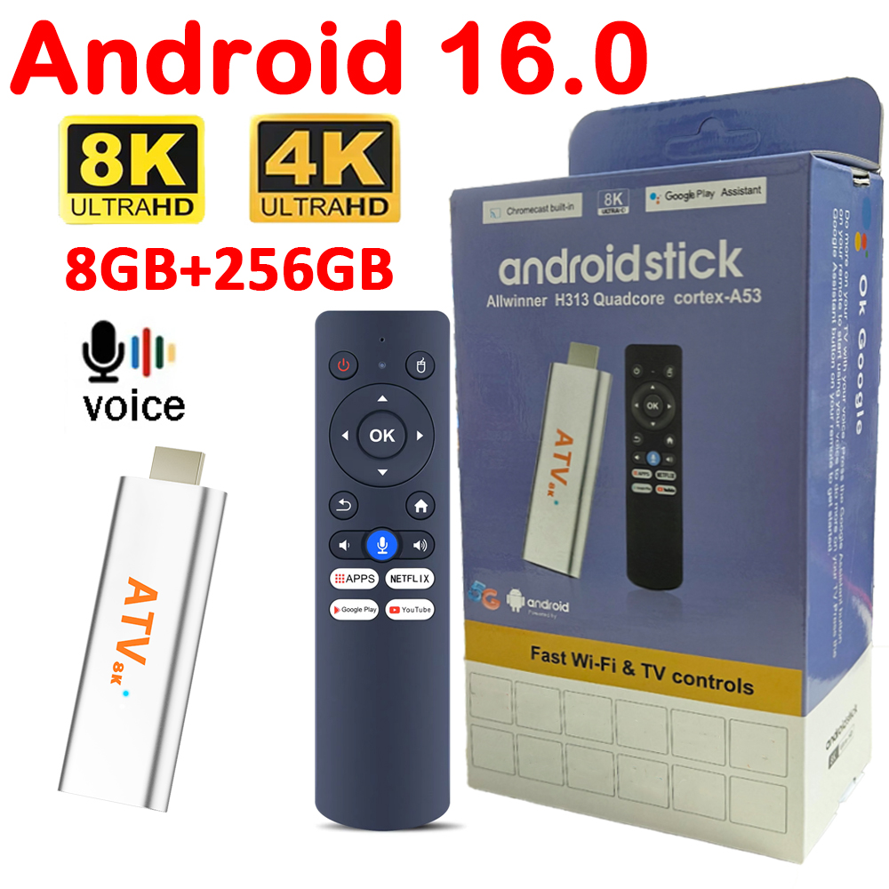 4K Media Player - Android 16 TV Stick Q15 8GB
