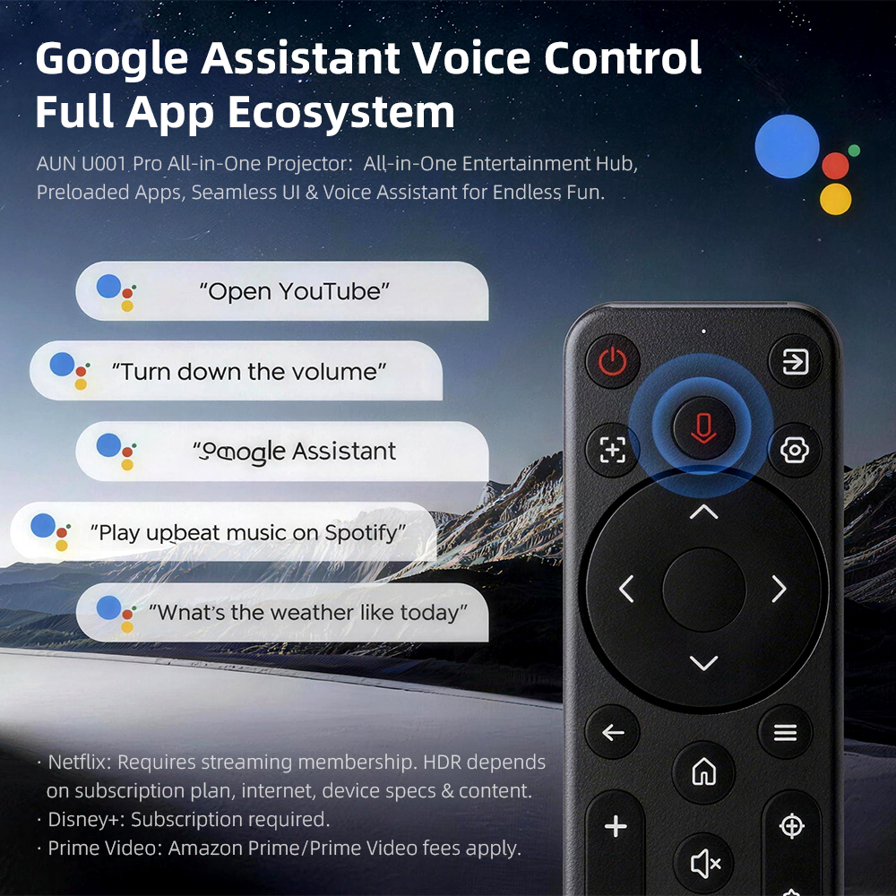 AUN U001 Pro Android Projector – обзор и цена Netflix Home Cinema
