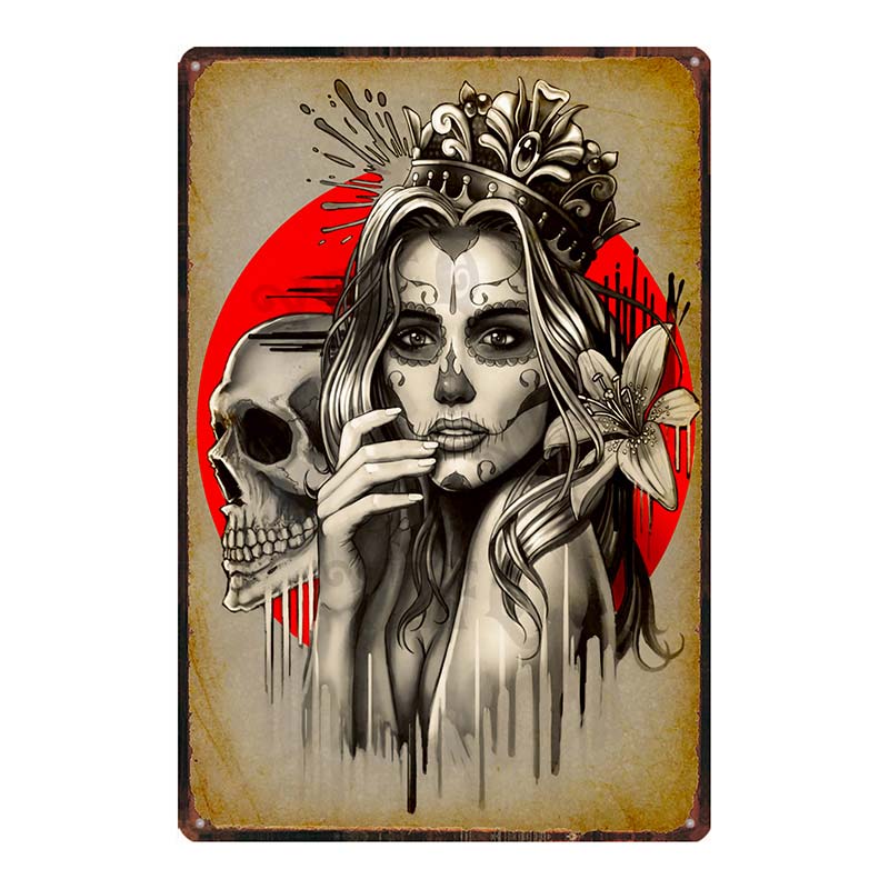 【YZFQ 】 Sugar Skull Plaque Met – обзор и цена Home Cinema Restaurant