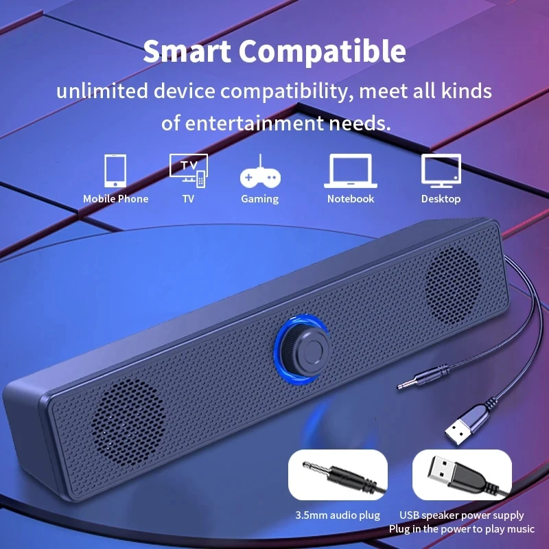Soundbar Computer PC TV Laptop – обзор и цена Home Cinema Audio System