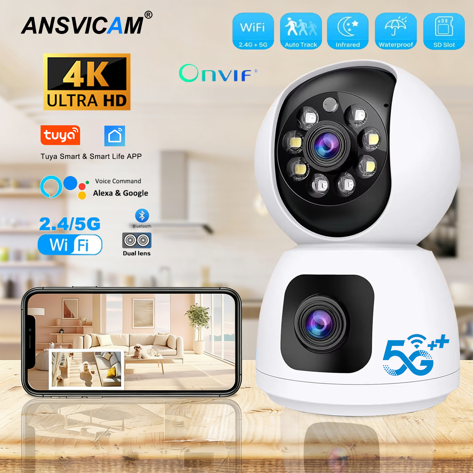 Tuya  4K 8MP HD WiFi Camera In – обзор и цена Home Cinema Screen