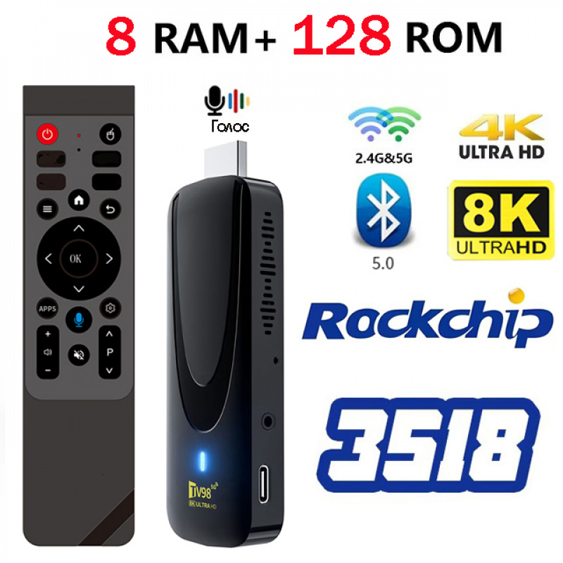TV Stick HD 8K 4K Android 14.0 – обзор и цена 4K Media Player
