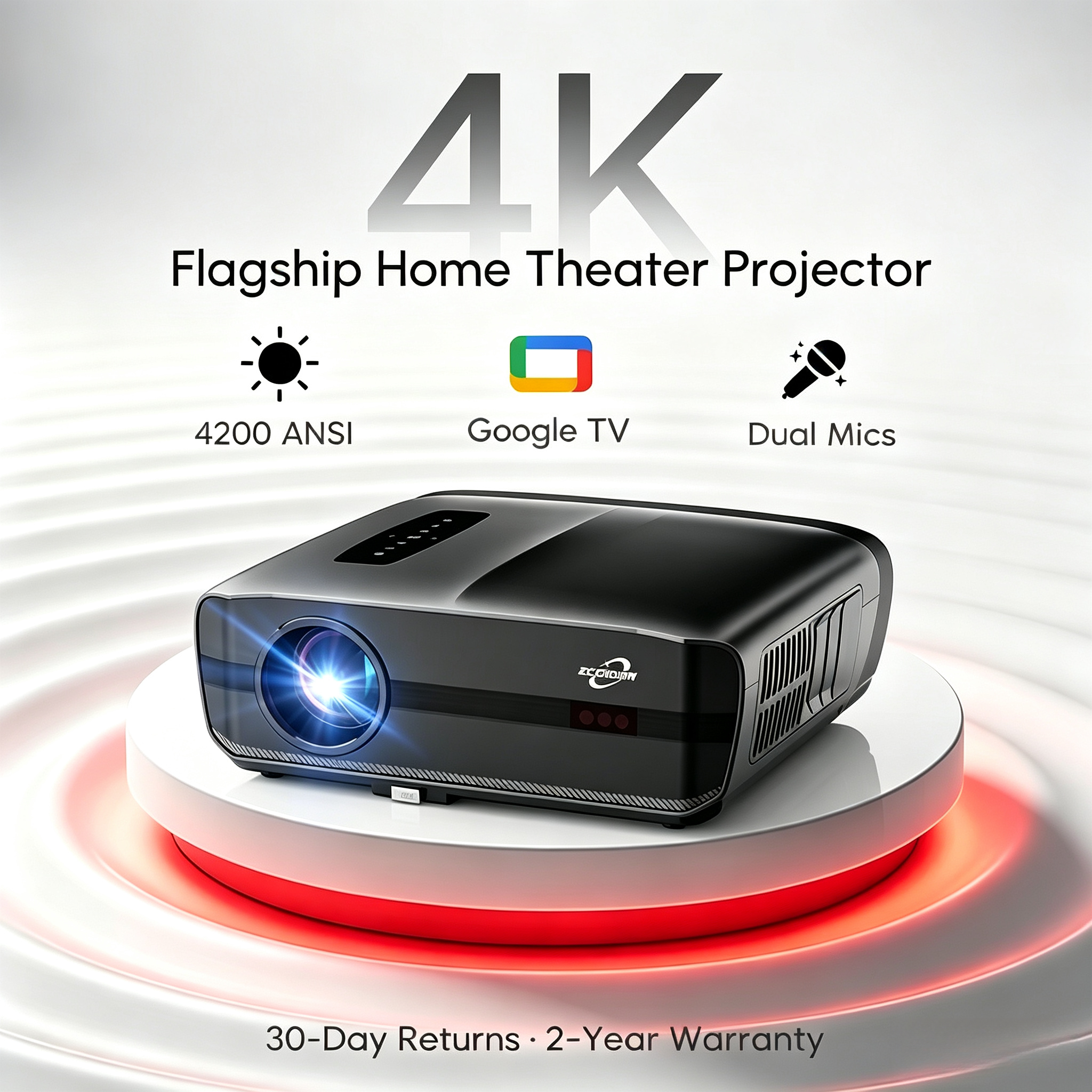 New 4200ANSI Google TV Project – обзор и цена Netflix Home Cinema