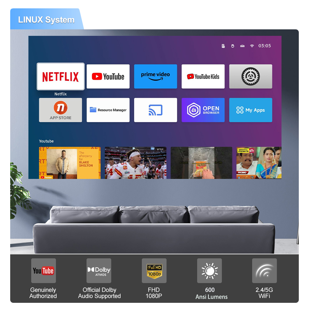 Touyinger M11 Linux Smart 1080 – обзор и цена Netflix Home Cinema