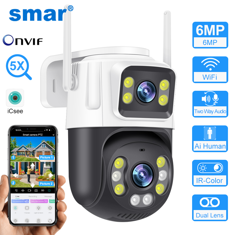Smar PTZ Wifi Camera 6MP Dual  – обзор и цена Home Cinema Screen