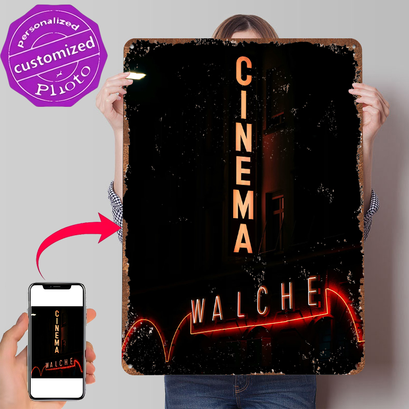 Cinema Neon Sign Metal Poster  – обзор и цена Home Cinema Interiors