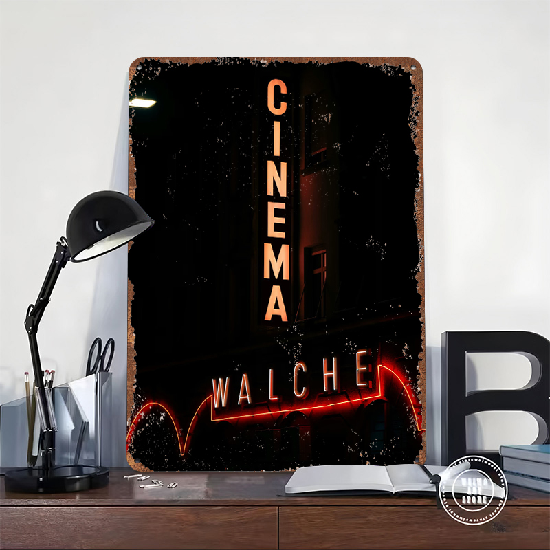Cinema Neon Sign Metal Poster  – обзор и цена Home Cinema Interiors
