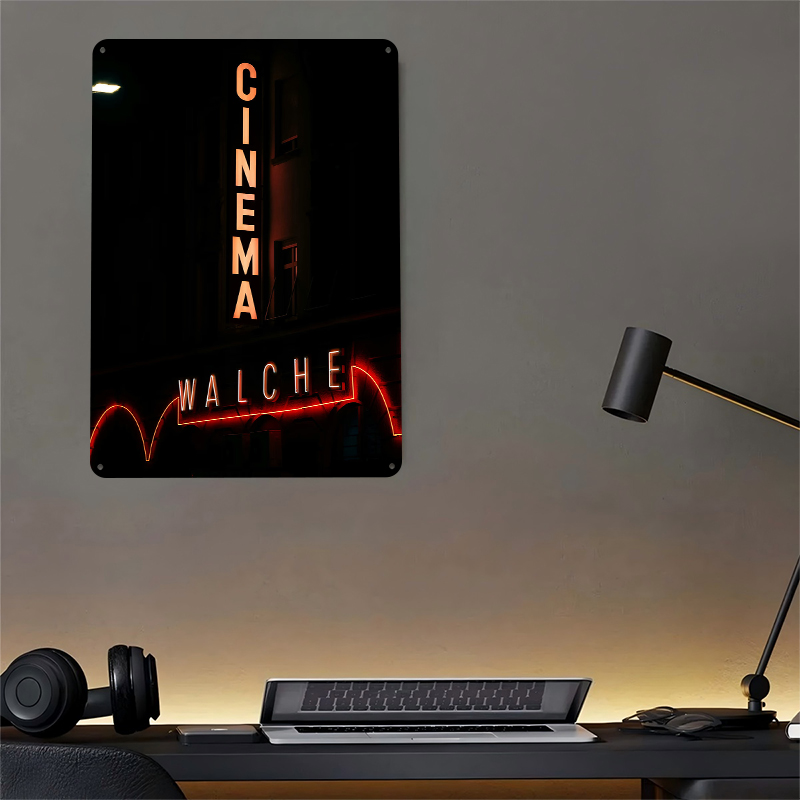 Cinema Neon Sign Metal Poster  – обзор и цена Home Cinema Interiors