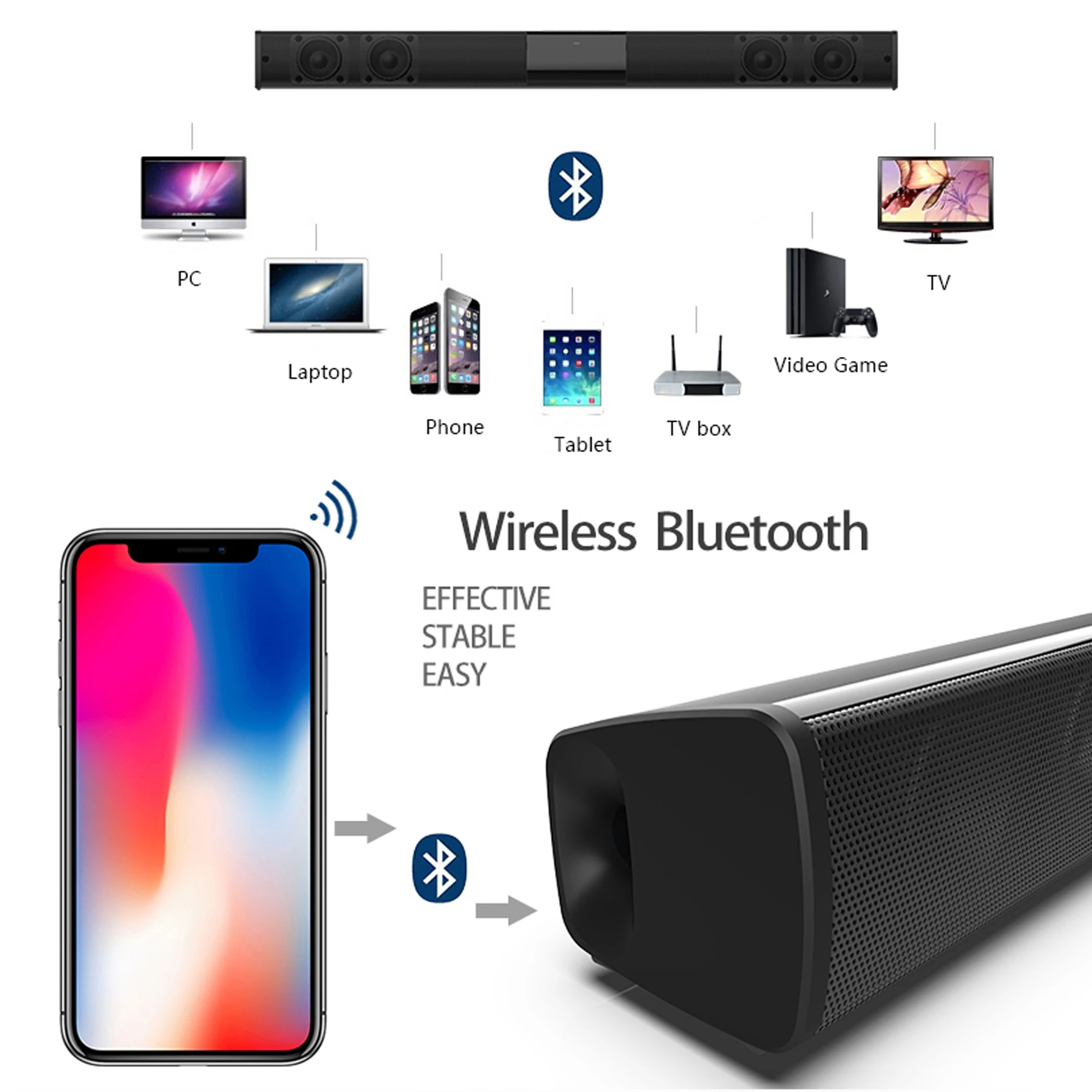 40W High Power Soundbar for TV – обзор и цена Home Cinema Audio System
