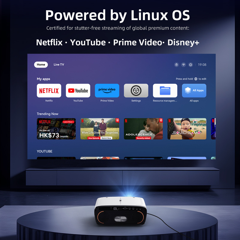 Native 1080P 1850ANSI Beam Por – обзор и цена Netflix Home Cinema