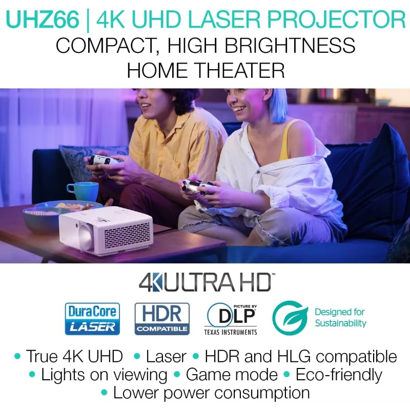 Optoma UHZ66 Home Cinema Lamp  – обзор и цена Home Cinema Gaming