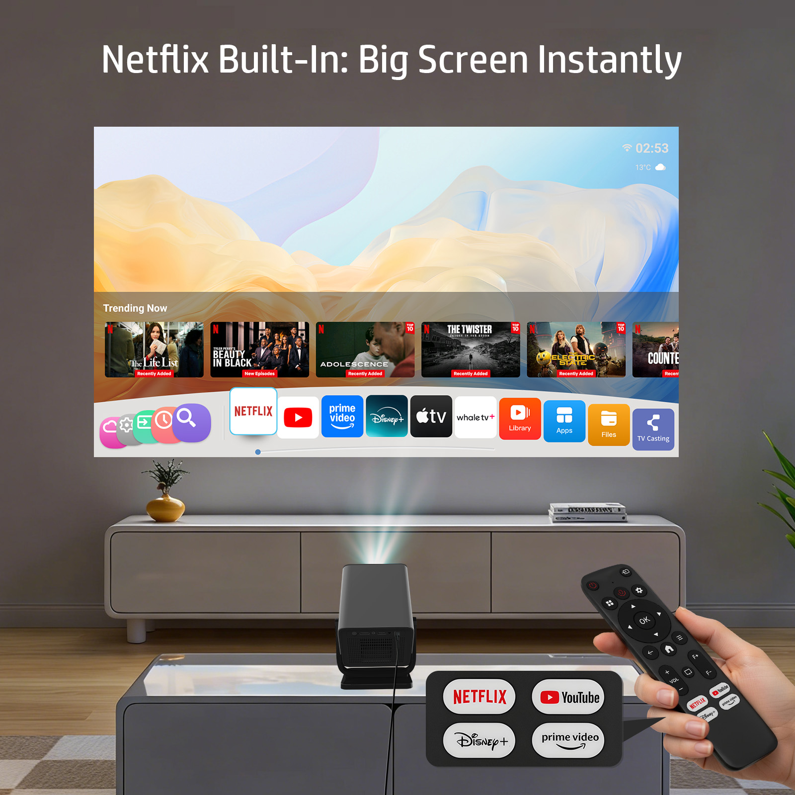 HP MC475 Projector Netflix Lic – обзор и цена Netflix Home Cinema