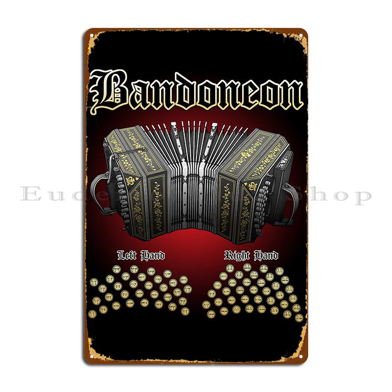 Bandoneon Metal Plaque Poster  – обзор и цена Home Cinema Wall Design