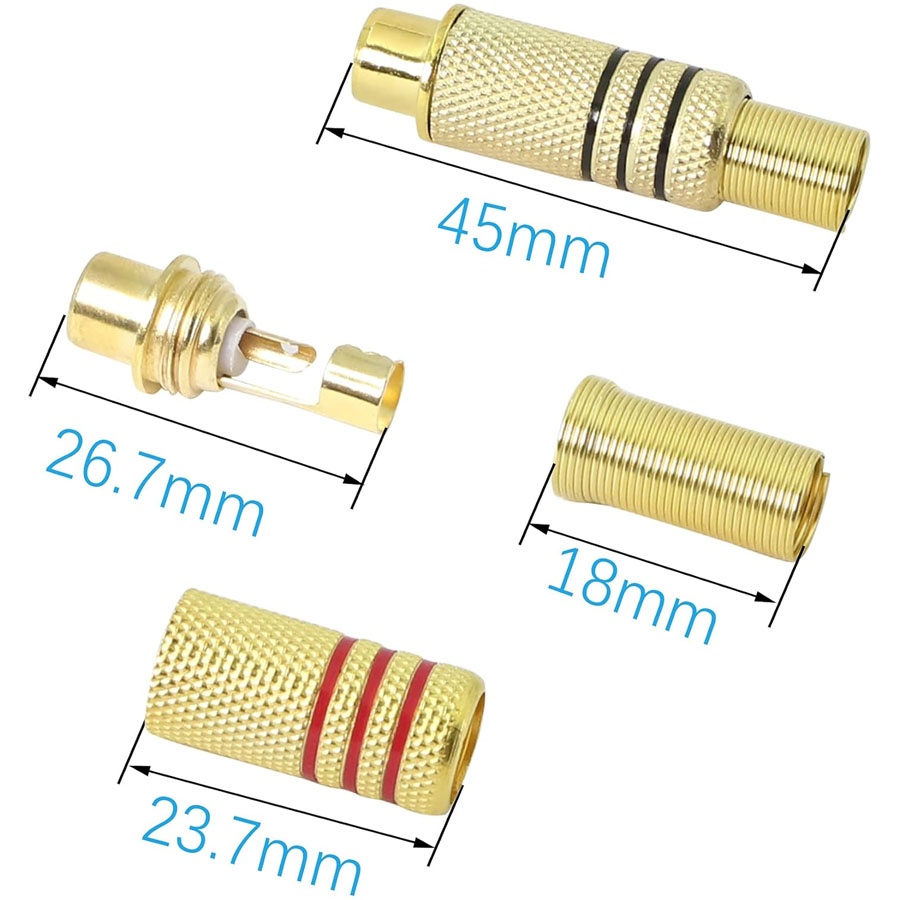 4PCS RCA Plug Gold Plated Sold – обзор и цена Home Cinema Choice
