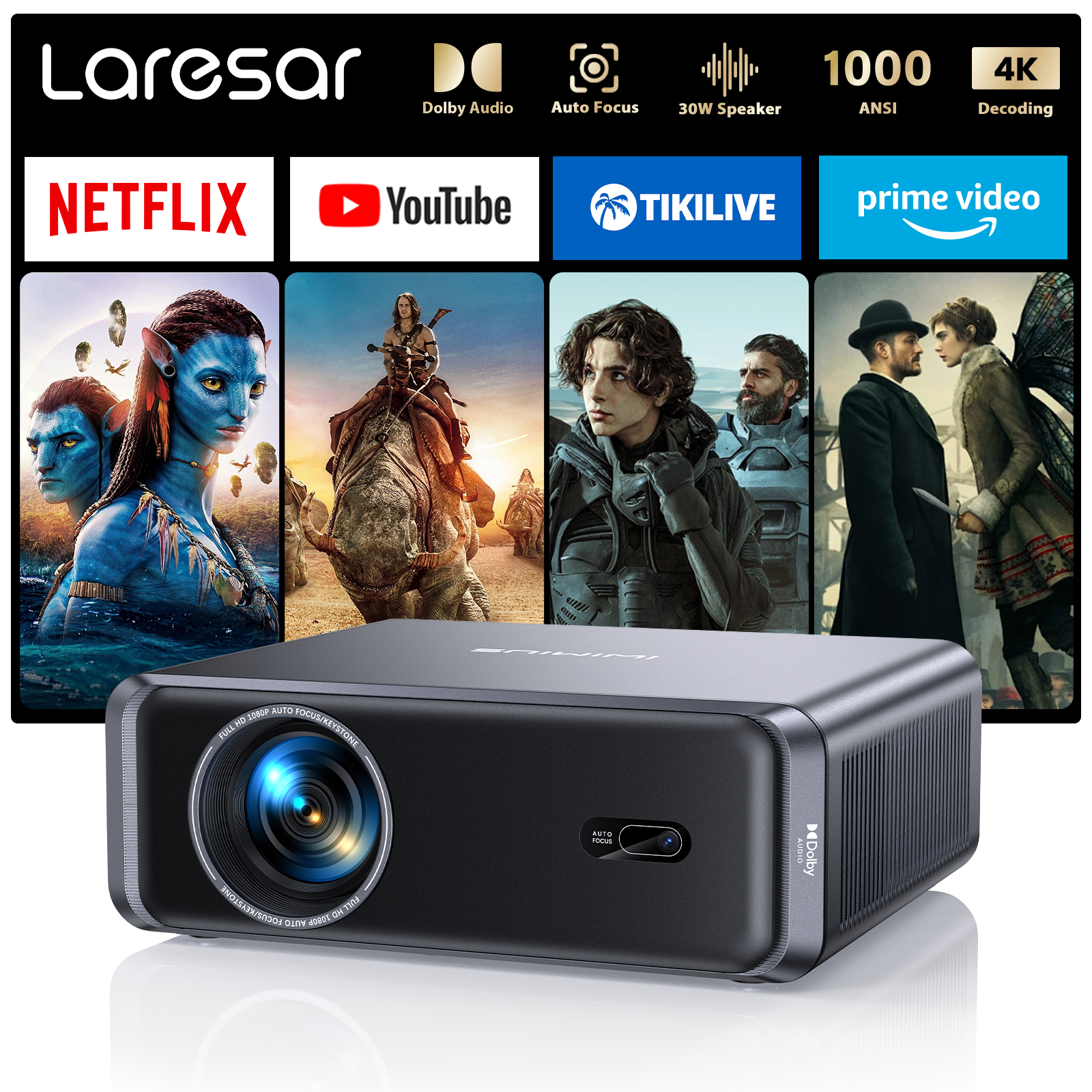 Laresar A1 4K Android Wifi Pro – обзор и цена Netflix Home Cinema